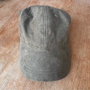 J. Crew Green Suede Baseball Cap